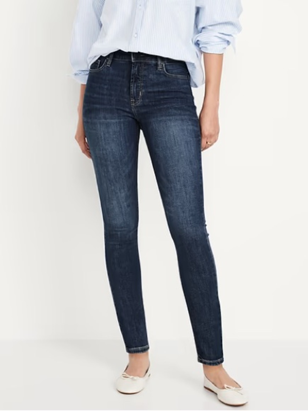Old Navy Rockstar Super Skinny Mis-Rise Jeans - Dark Wash (6 short)